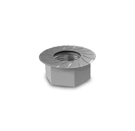 1000043 - Hexagon Flange nut with serration M8