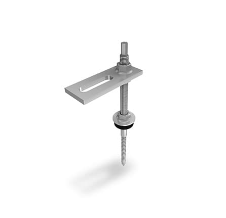 2000125 - Hanger bolt M12x300, pre-assembled with adapterplate and fibre cement seal, for wood substructure