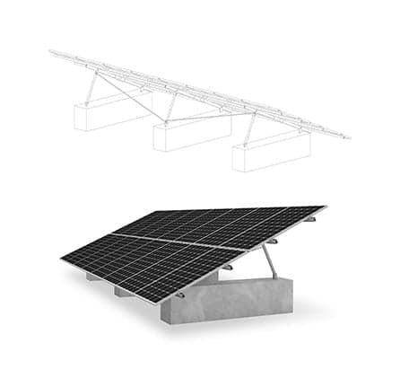 A-Rack Kit di montaggio 15/20/25° 0.8kN/m²