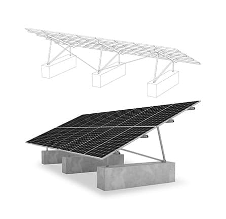 P-Rack Kit di montaggio 15/20/25° 0.8kN/m²